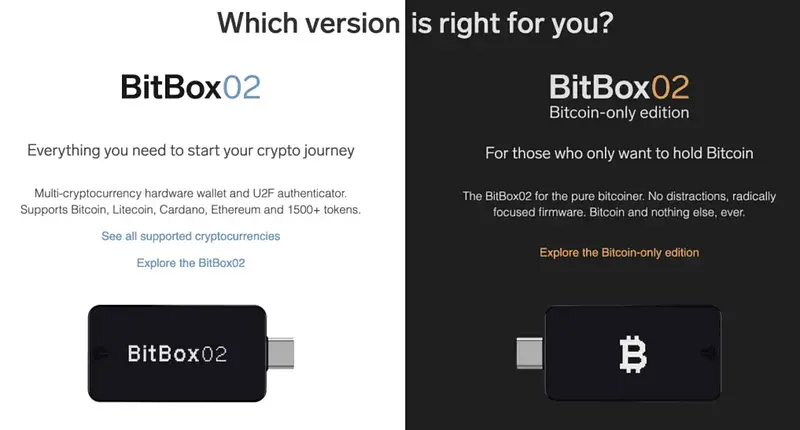 BitBo02 offers a BTC-only edition and a Multi Edition